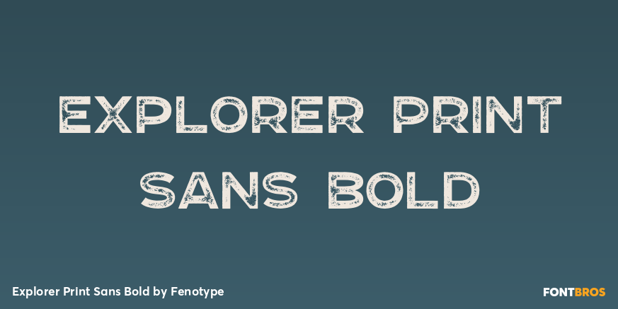 Explorer Print Sans Bold Poster
