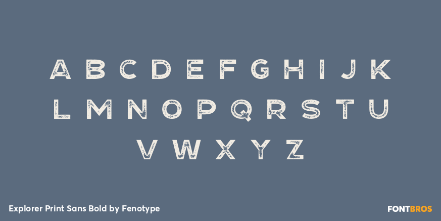 Explorer Print Sans Bold Font Poster #1
