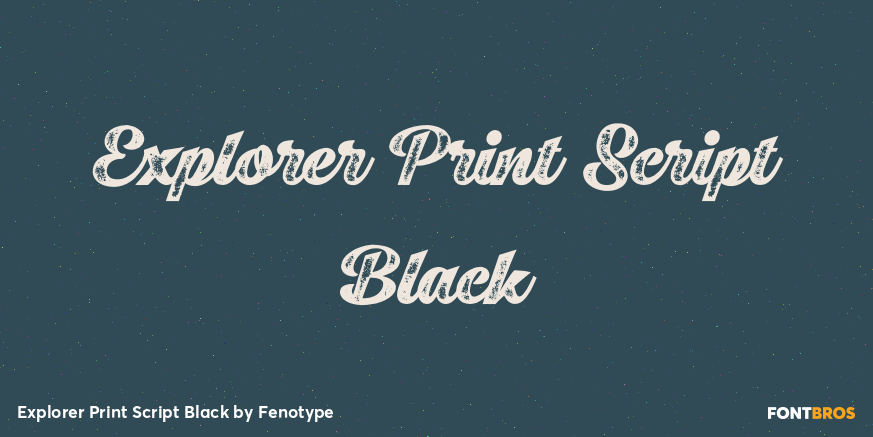 Explorer Print Script Black Font Poster #1
