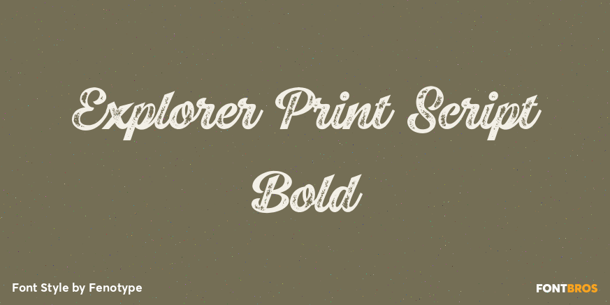 Explorer Print Script Bold Poster
