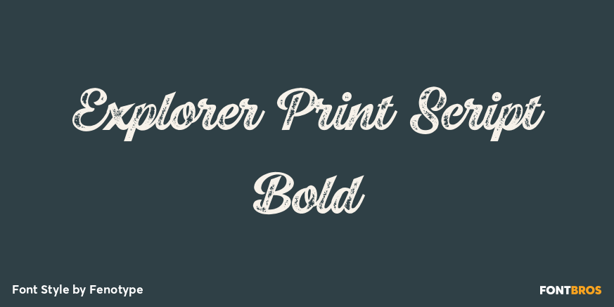 Explorer Print Script Bold Poster