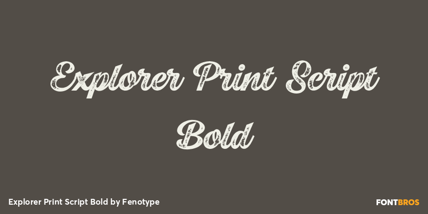 Explorer Print Script Bold Poster