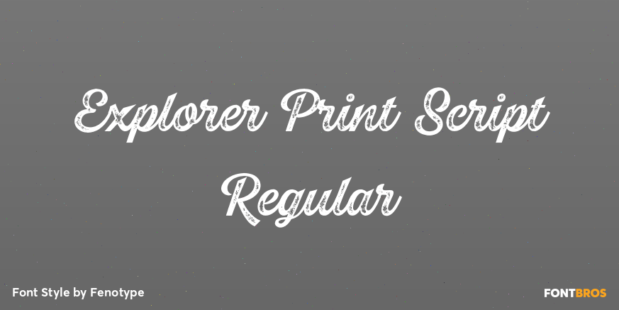 Explorer Print Script Regular Poster