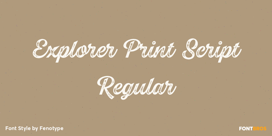 Explorer Print Script Regular Poster