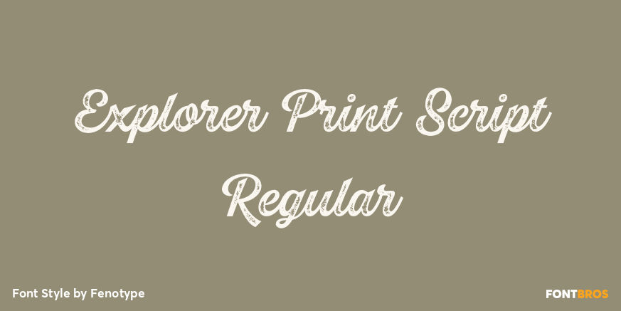 Explorer Print Script Regular Poster