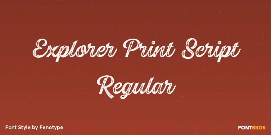 Explorer Print Script Regular Poster