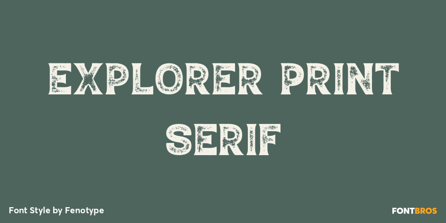 Explorer Print Serif Font Poster #1