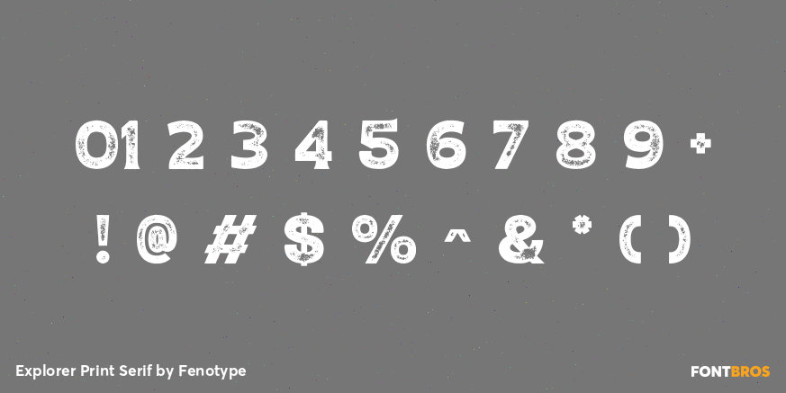 Explorer Print Serif Font Poster #1