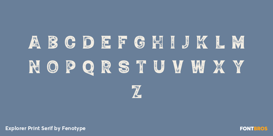 Explorer Print Serif Font Poster #1