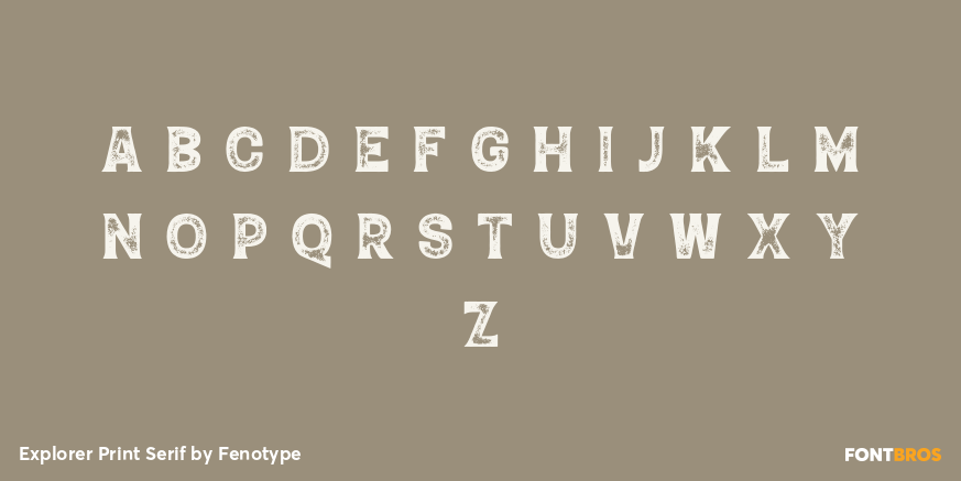 Explorer Print Serif Font Poster #1