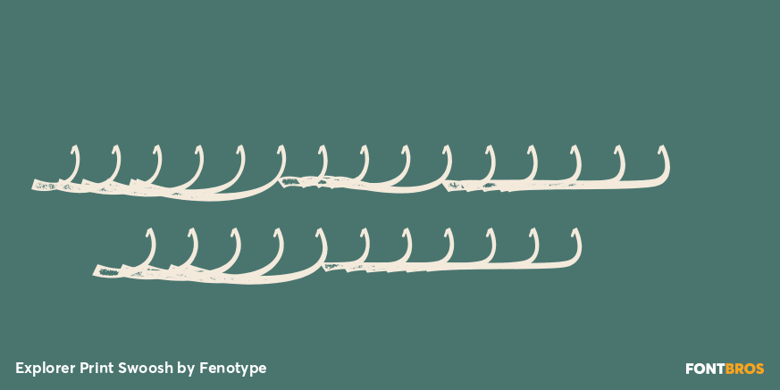 Explorer Print Swoosh Font Poster #1