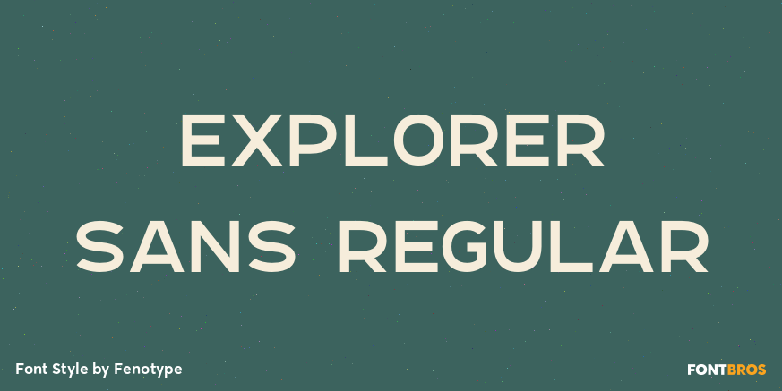 Explorer Sans Regular Poster