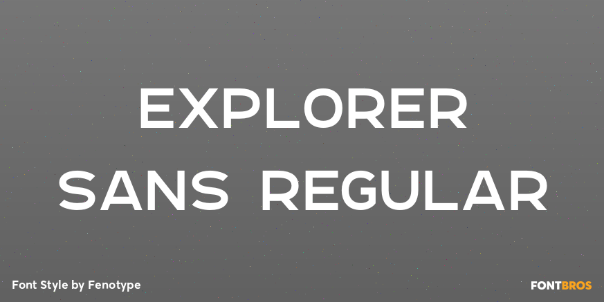 Explorer Sans Regular Poster