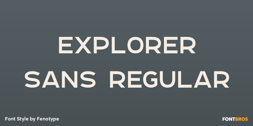 Explorer Sans Regular Poster