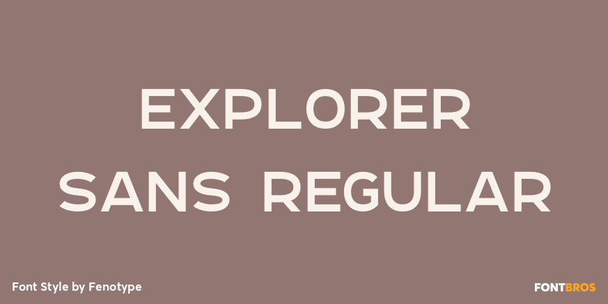 Explorer Sans Regular Poster