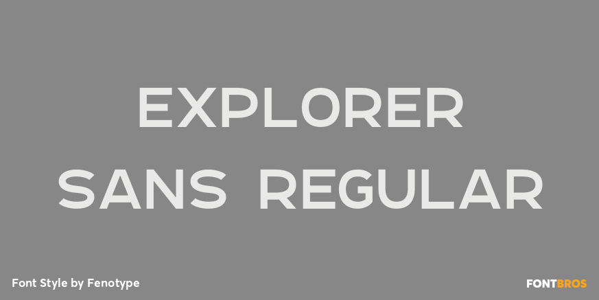 Explorer Sans Regular Poster