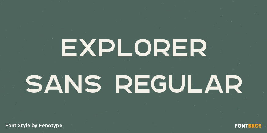 Explorer Sans Regular Poster
