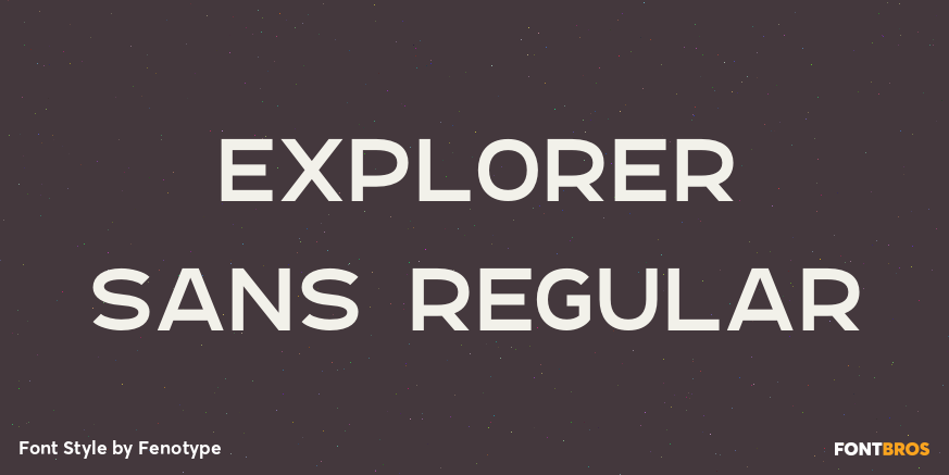 Explorer Sans Regular Poster