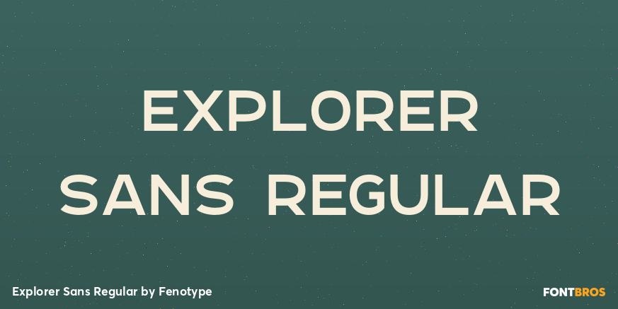 Explorer Sans Regular Poster
