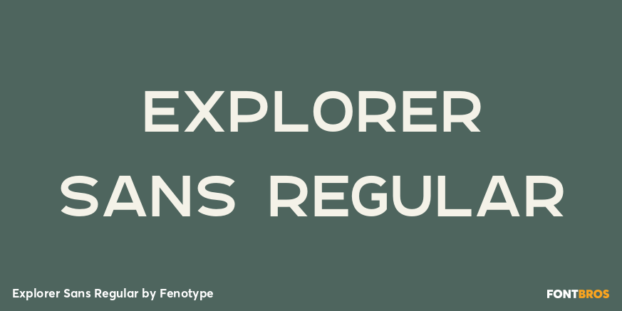 Explorer Sans Regular Poster