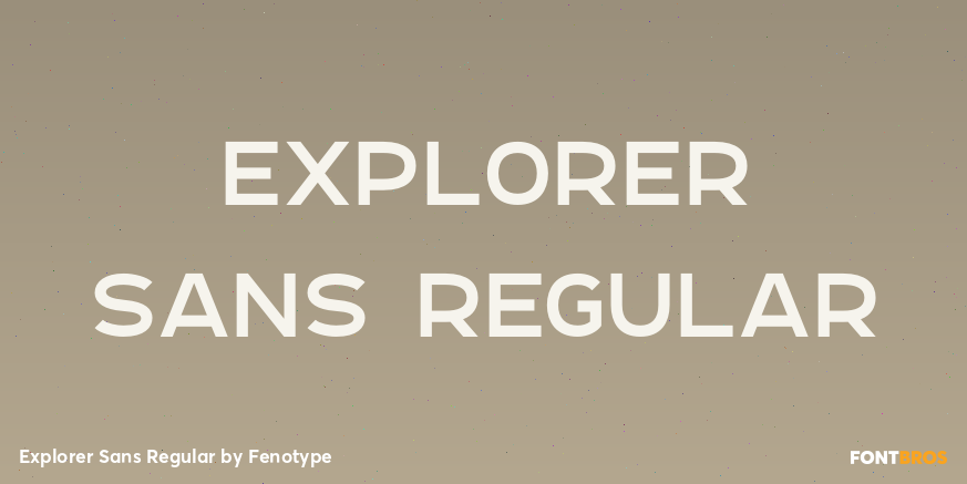 Explorer Sans Regular Poster