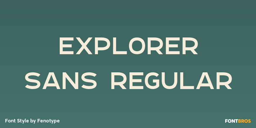 Explorer Sans Regular Poster