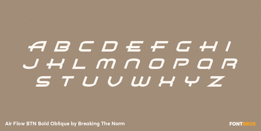 Air Flow BTN Bold Oblique Font Poster #3