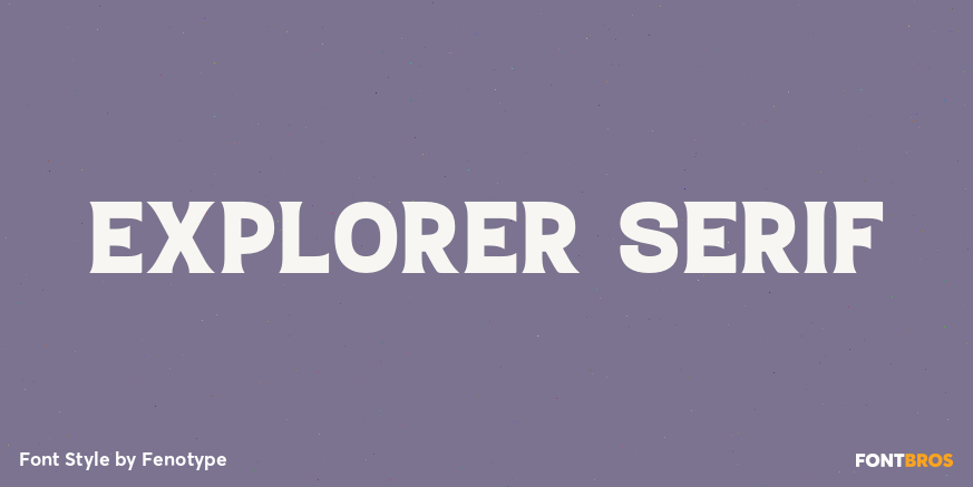 Explorer Serif Font Poster #1