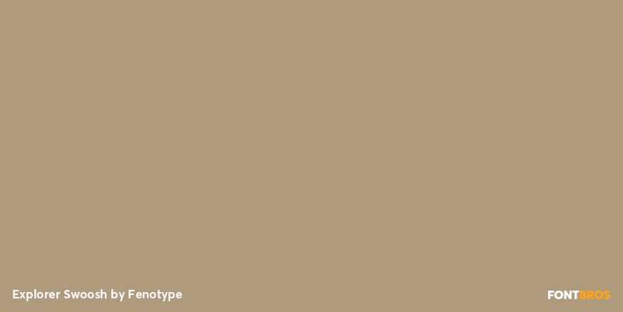 Explorer Swoosh Font Poster #1