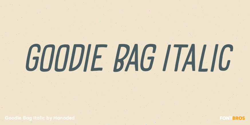 Goodie Bag Italic Font Poster #1