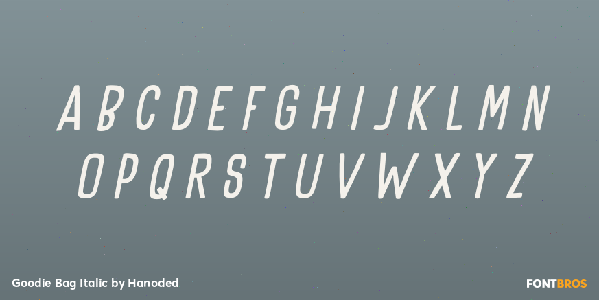 Goodie Bag Italic Font Poster #2