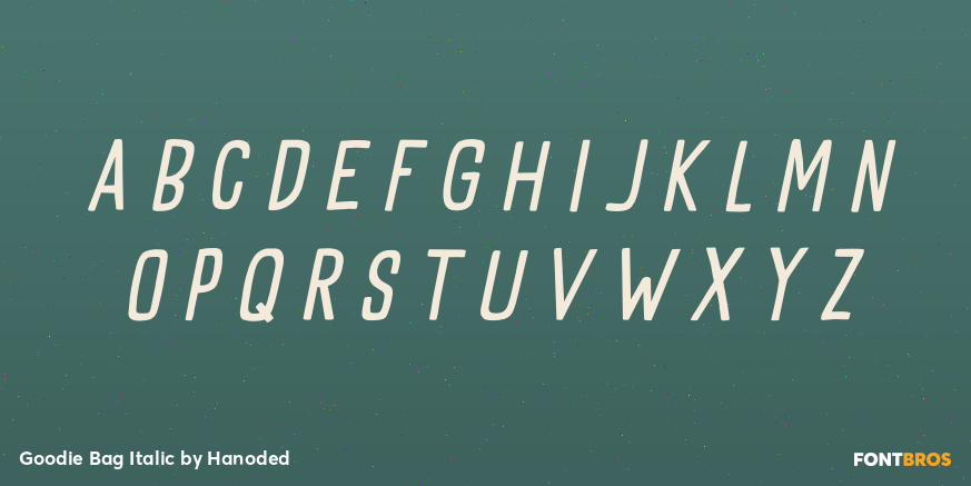 Goodie Bag Italic Font Poster #3