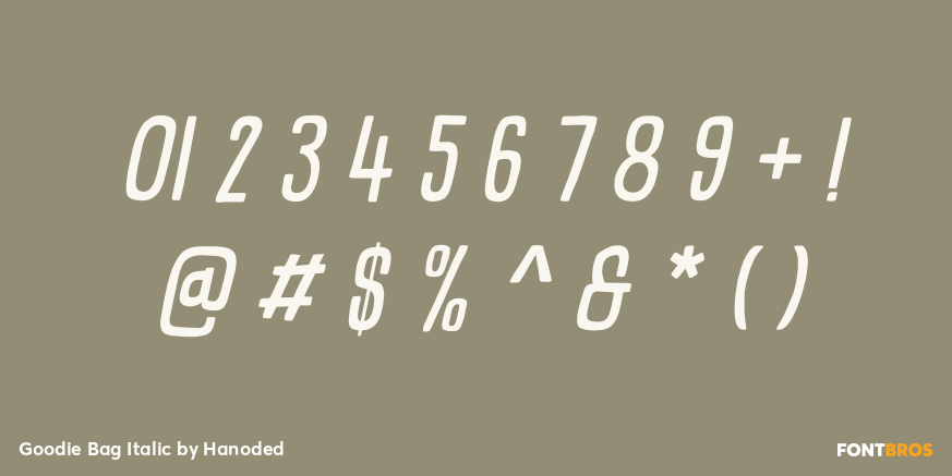 Goodie Bag Italic Font Poster #4