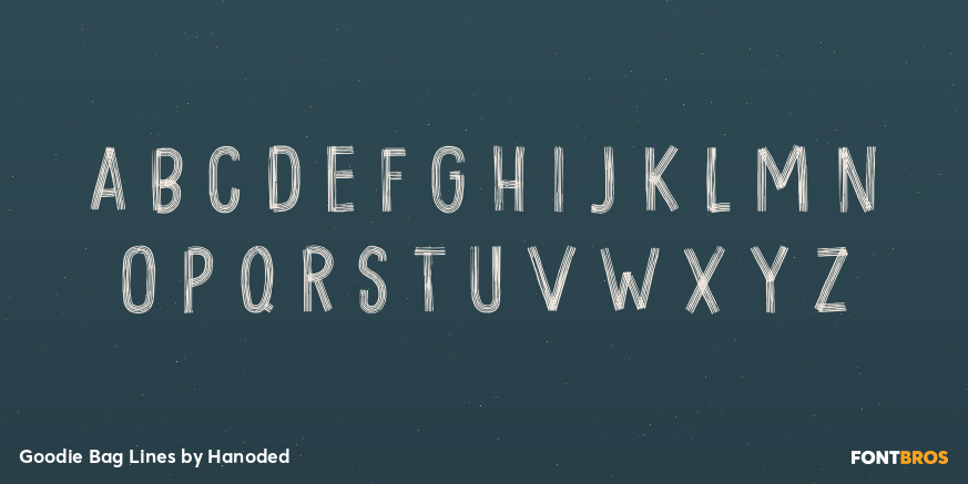 Goodie Bag Lines Font Poster #3