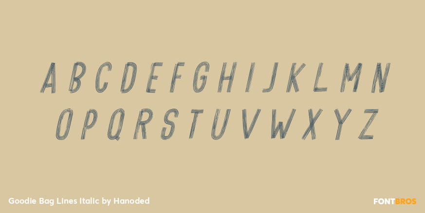 Goodie Bag Lines Italic Font Poster #2