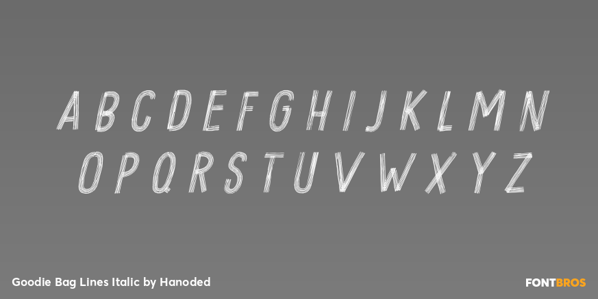 Goodie Bag Lines Italic Font Poster #3