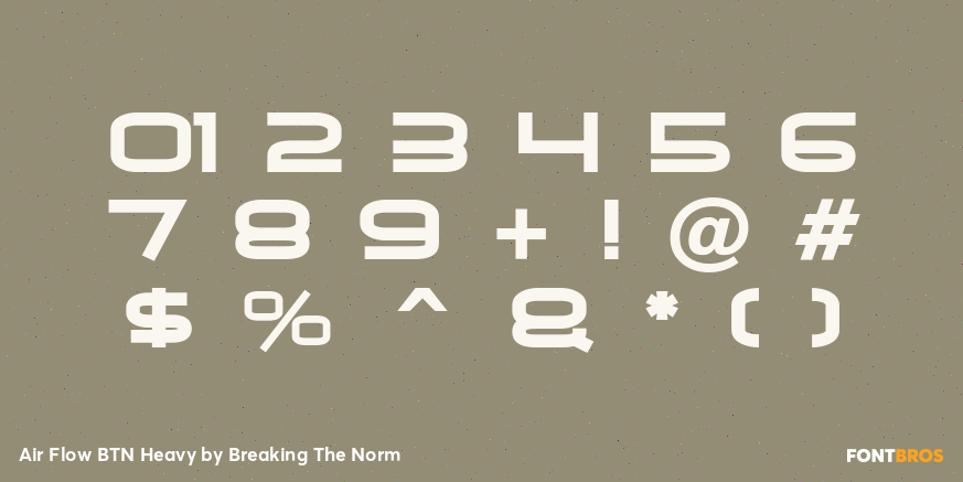 Air Flow BTN Heavy Font Poster #1