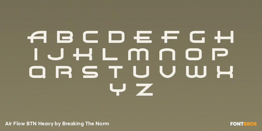 Air Flow BTN Heavy Font Poster #1