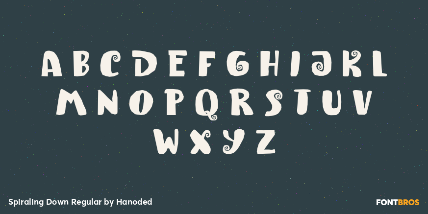 Spiraling Down Regular Font Poster #2