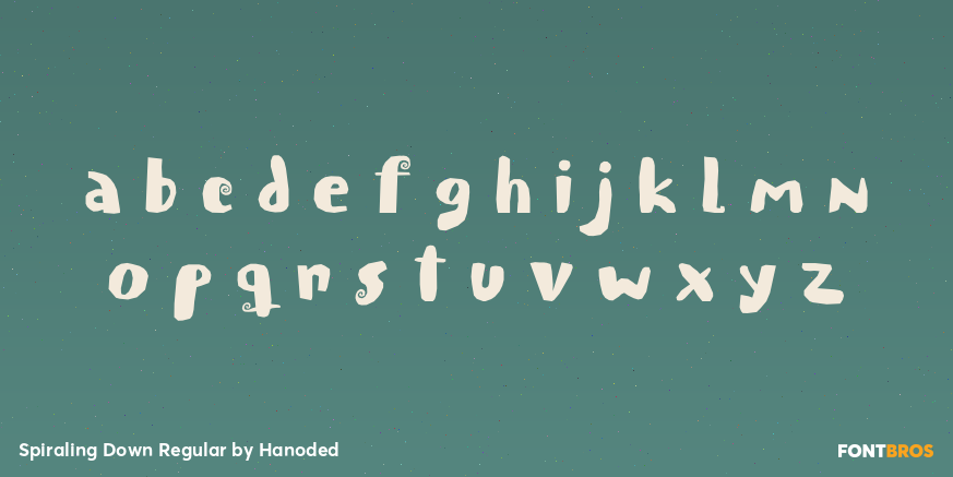 Spiraling Down Regular Font Poster #3