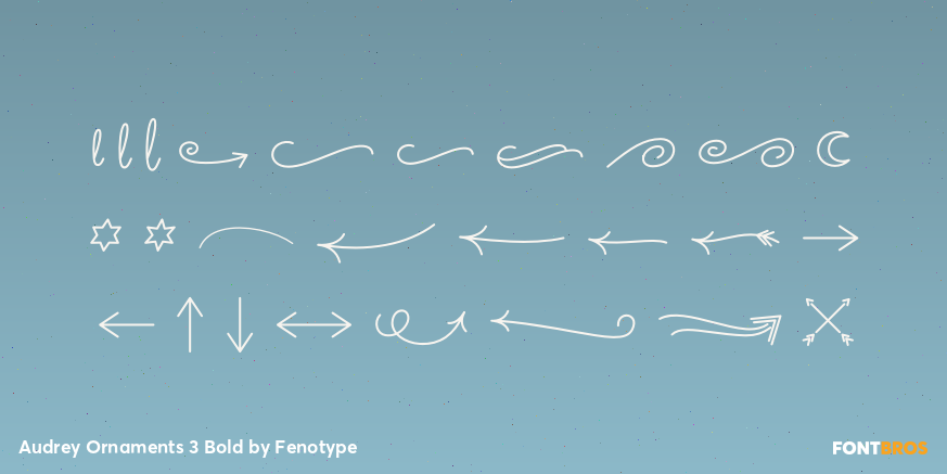 Audrey Ornaments 3 Bold Font Poster #2