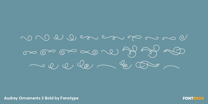 Audrey Ornaments 3 Bold Font Poster #3