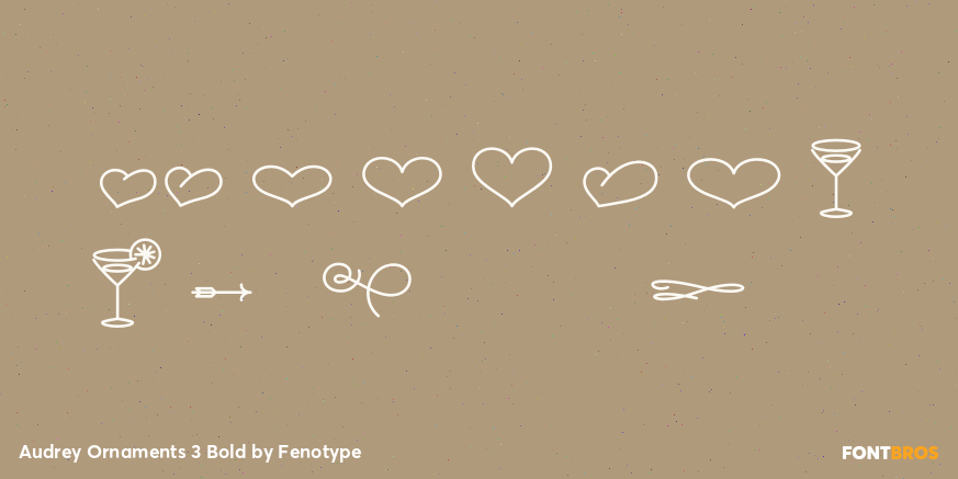 Audrey Ornaments 3 Bold Font Poster #4