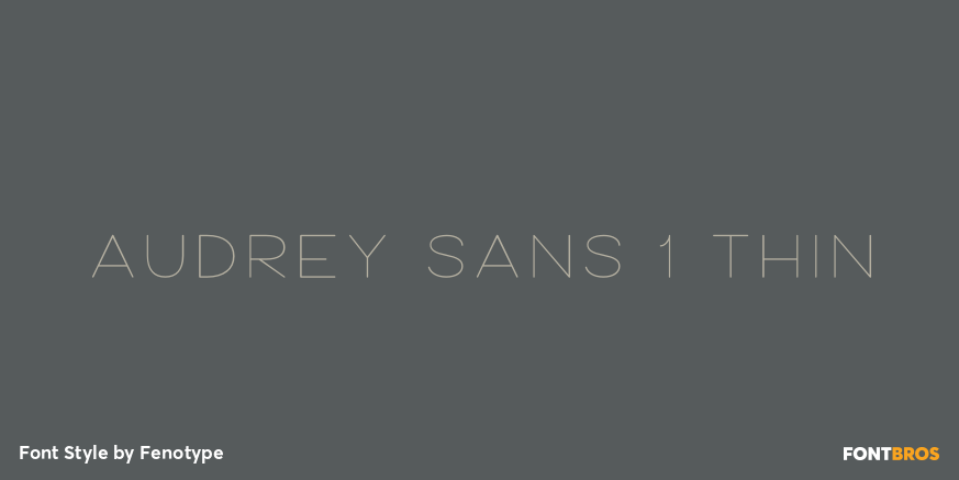 Audrey Sans 1 Thin Font Poster #1