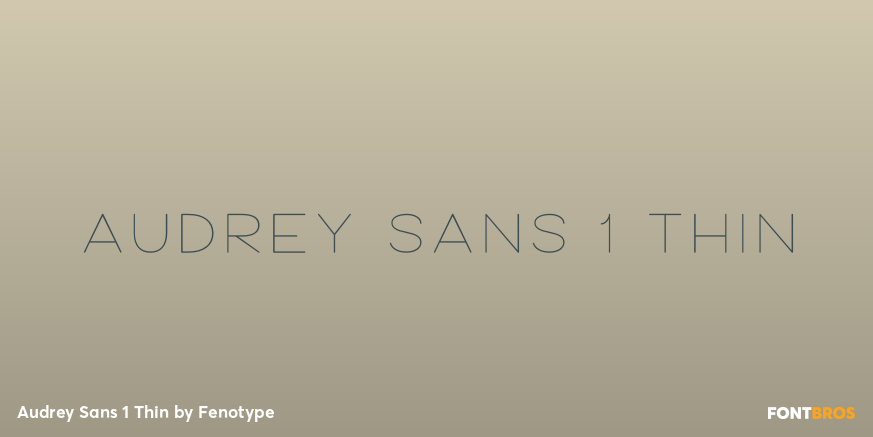 Audrey Sans 1 Thin Font Poster #1