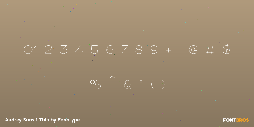 Audrey Sans 1 Thin Font Poster #4