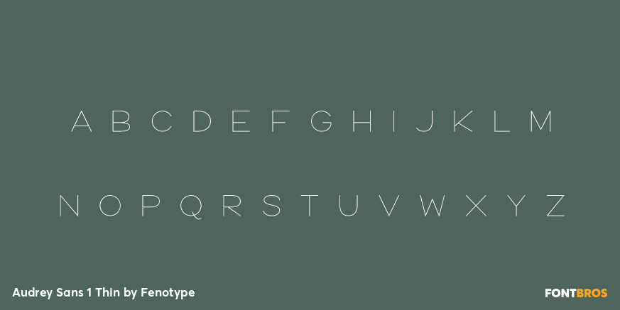 Audrey Sans 1 Thin Font Poster #1