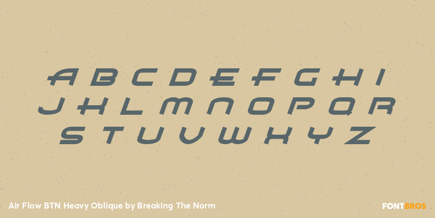 Air Flow BTN Heavy Oblique Font Poster #3