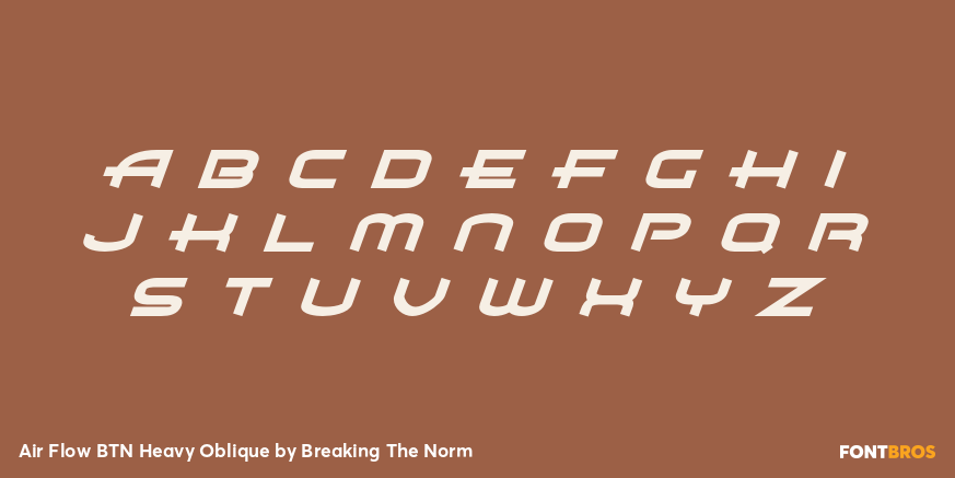 Air Flow BTN Heavy Oblique Font Poster #1