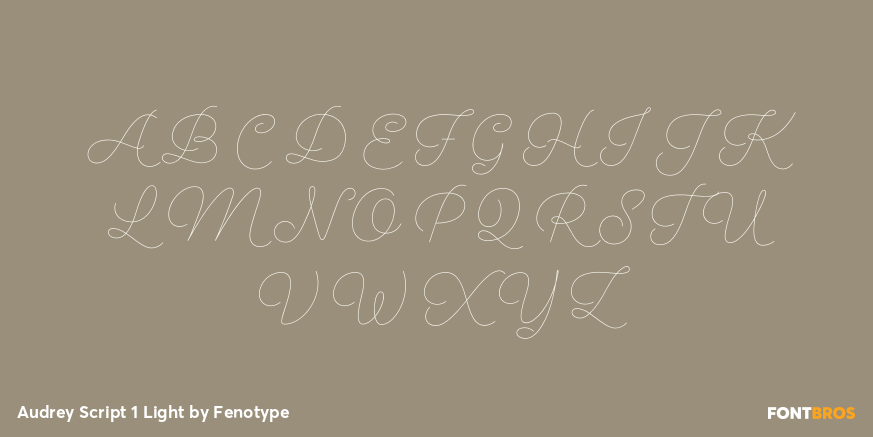 Audrey Script 1 Light Font Poster #2